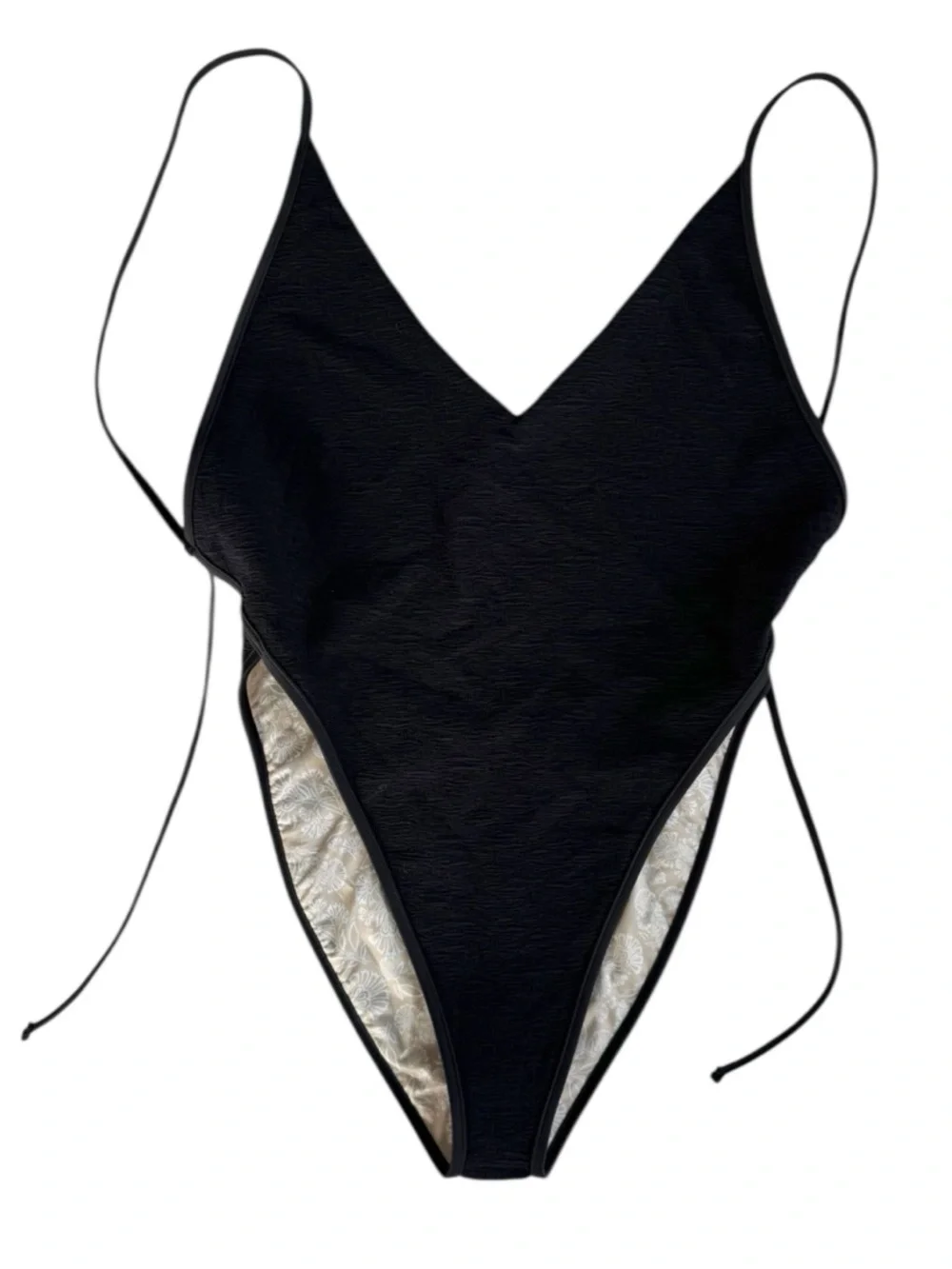 Free People free-est Amber One-Piece Swimsuit in Black | LARGE NWOT - Picture 3 of 8